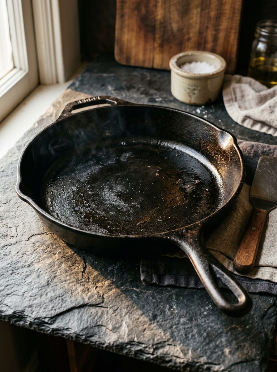 10-inch Cast Iron Skillet with Leather Grip