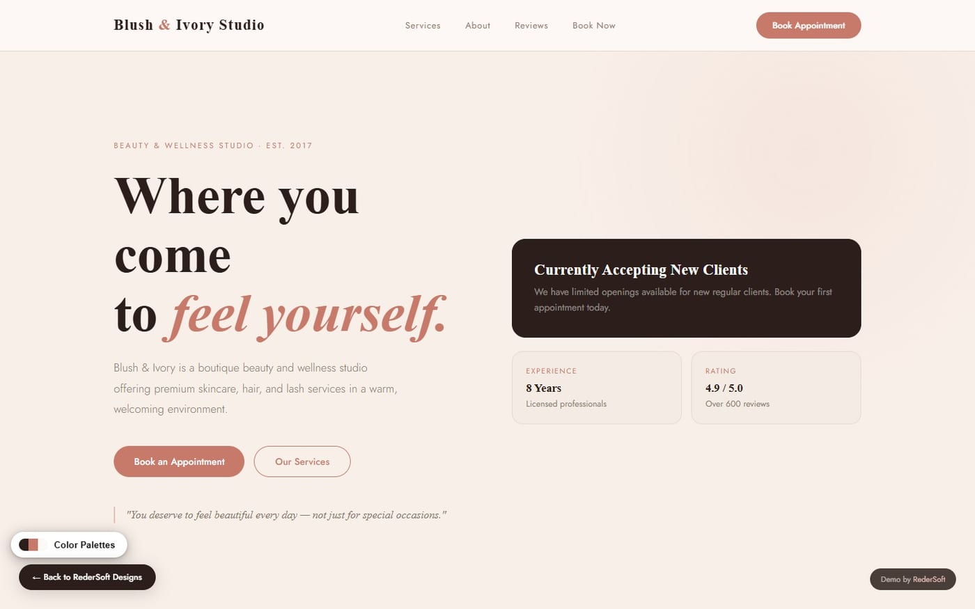 Botanica Holistic Wellness Day Spa Template